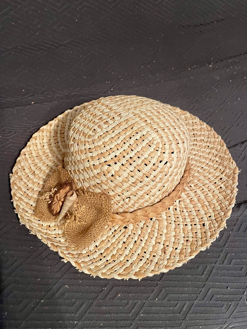 Straw Sun Hat with Bow - Natural